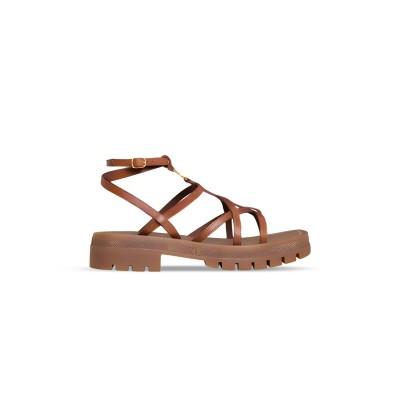 CELINE CLEA TRIOMPHE STRAPPY SANDAL IN CALFSKIN - VEGETAL TANNING 360023778C.04LU